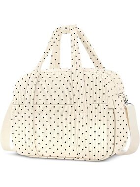 Cream Polka Dot Tote/Cooler Bag
